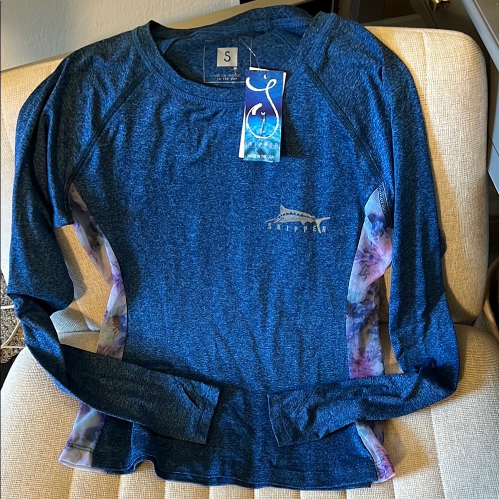 NWT Skipper fishing/outdoor rashguard UPF 30 Size S